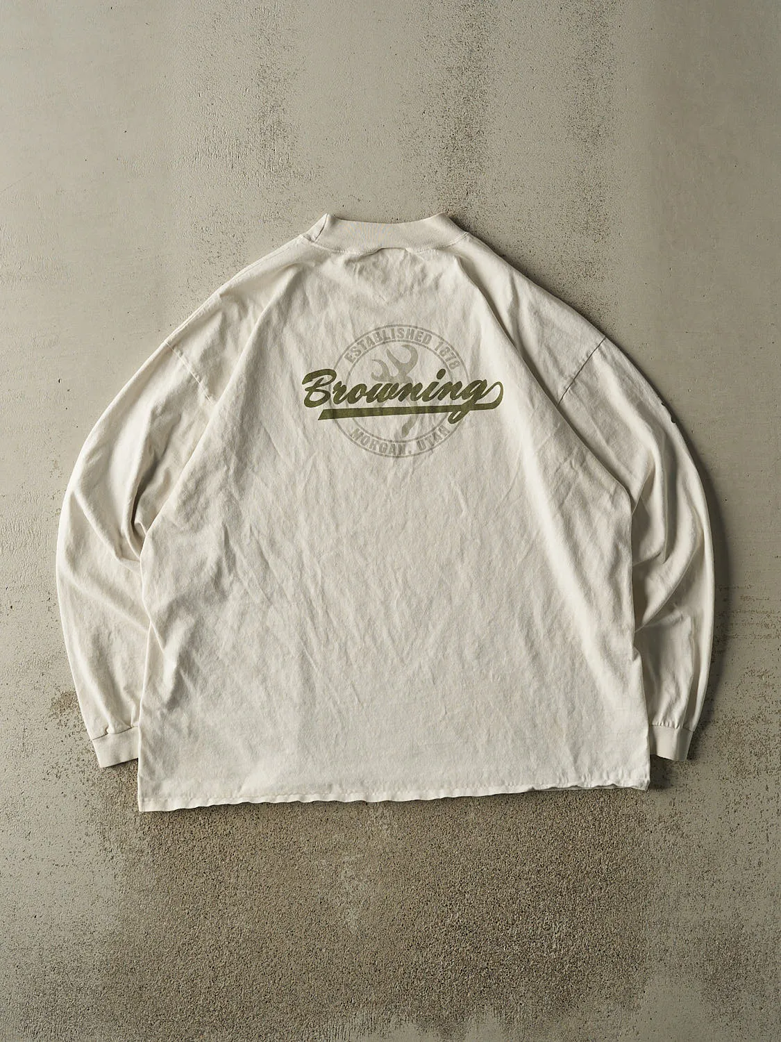Vintage 90s Beige Browning Long Sleeve (XXL/XXXL) sold by Rebalance Vintage product image thumbnail 2