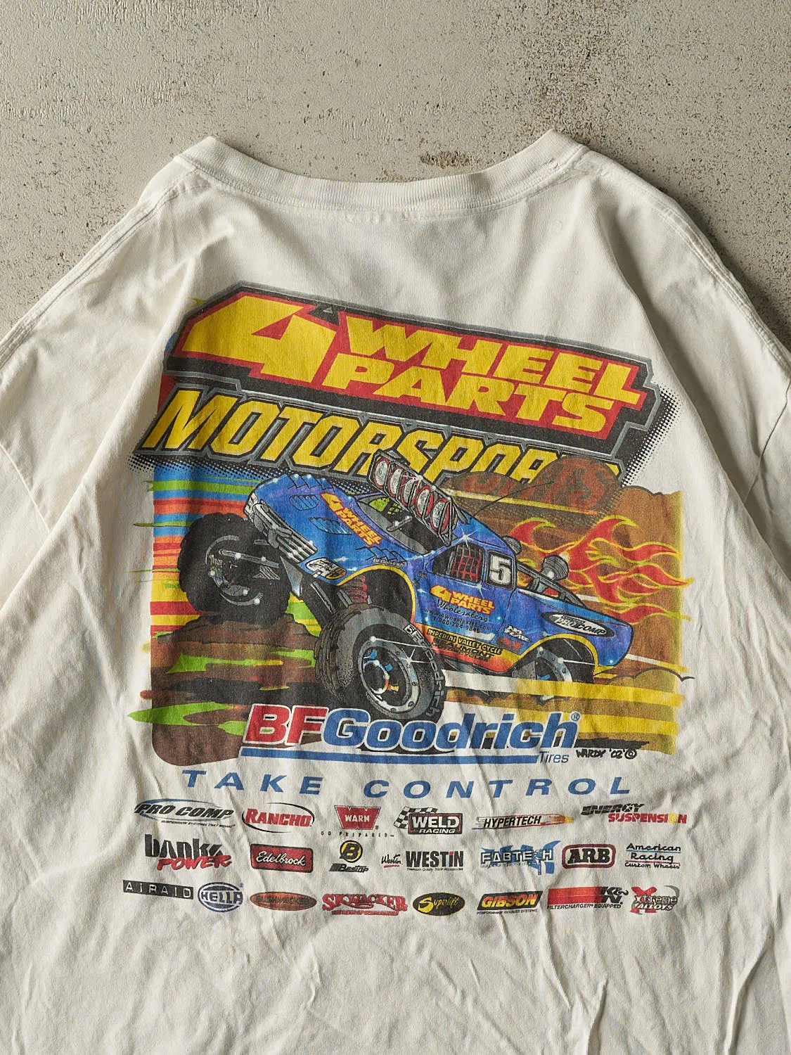 Vintage 02' White BF Goodrich x Four Wheel Parts Monster Truck Tee (L/XL) sold by Rebalance Vintage product image thumbnail 4