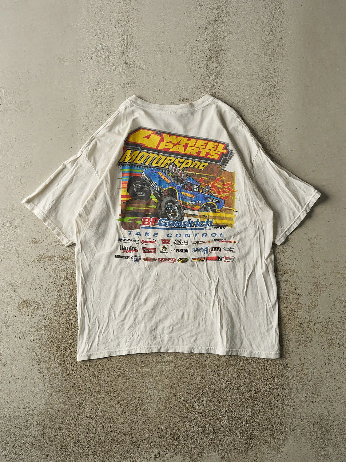 Vintage 02' White BF Goodrich x Four Wheel Parts Monster Truck Tee (L/XL) sold by Rebalance Vintage product image thumbnail 2