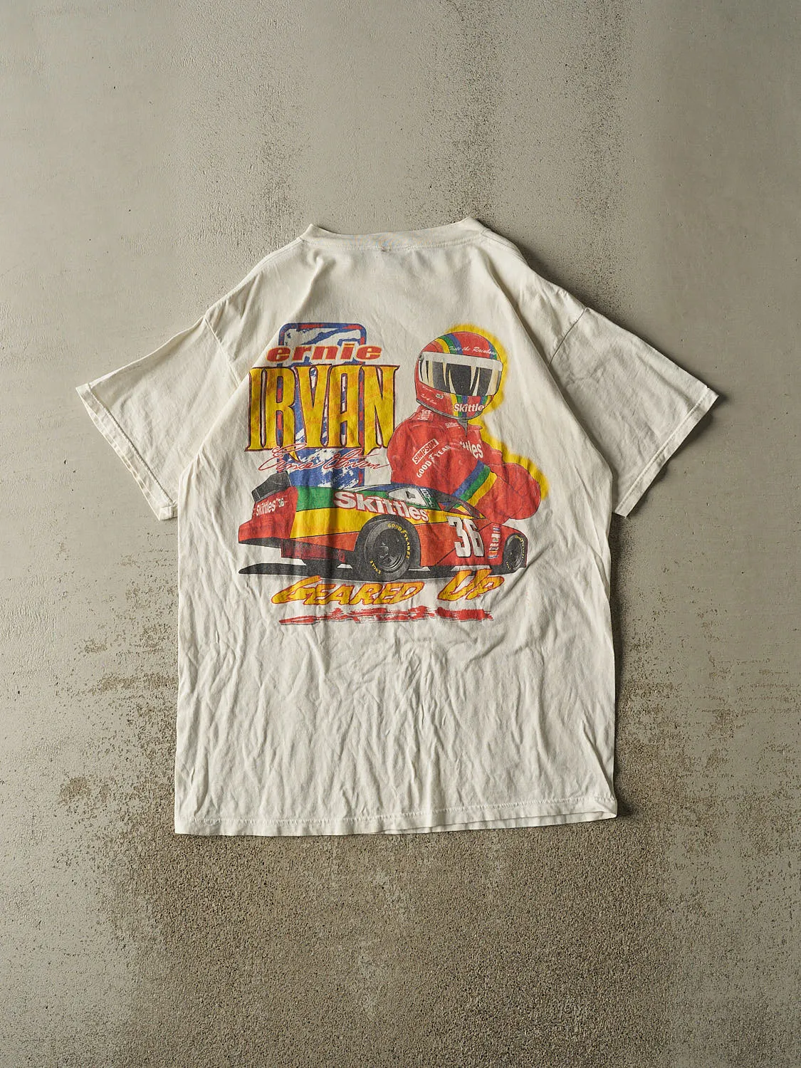 Vintage 98' White Ernie Irvan Racing Tee (XL/XXL) sold by Rebalance Vintage product image thumbnail 2