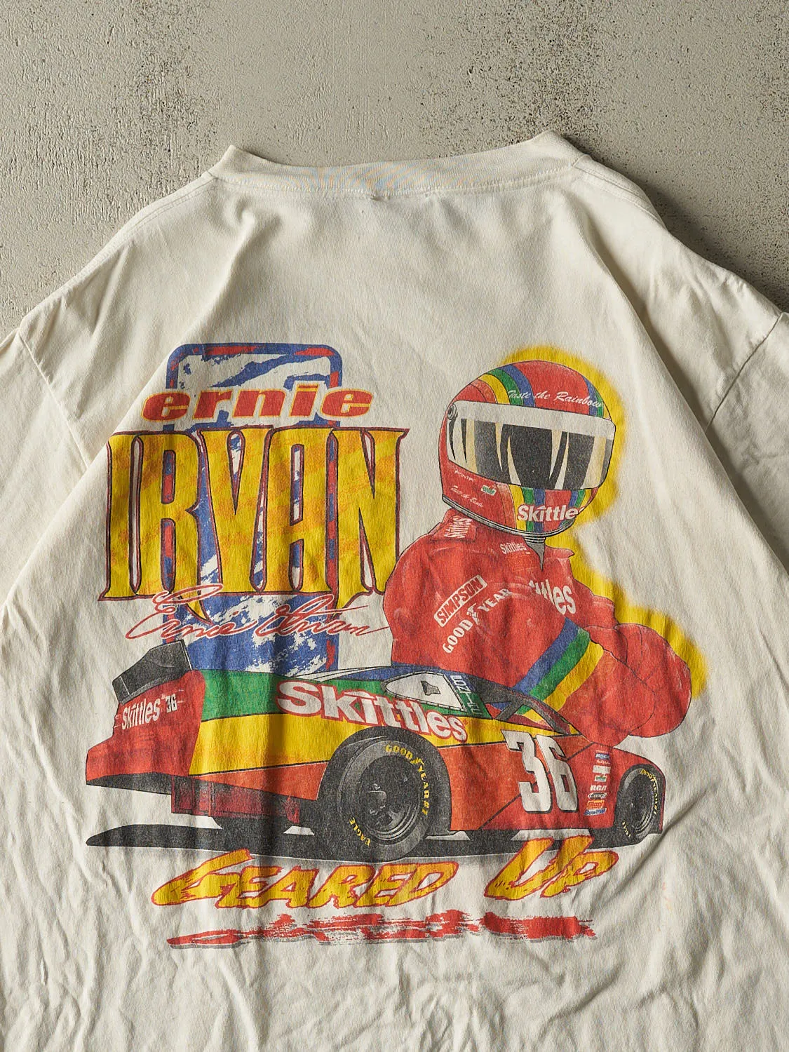 Vintage 98' White Ernie Irvan Racing Tee (XL/XXL) sold by Rebalance Vintage product image thumbnail 4