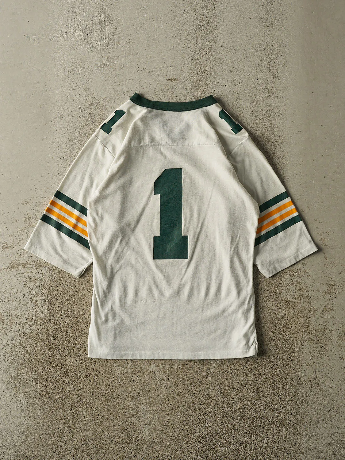 Vintage 80s White #1 Football Jersey Tee (XS/S) sold by Rebalance Vintage product image thumbnail 2