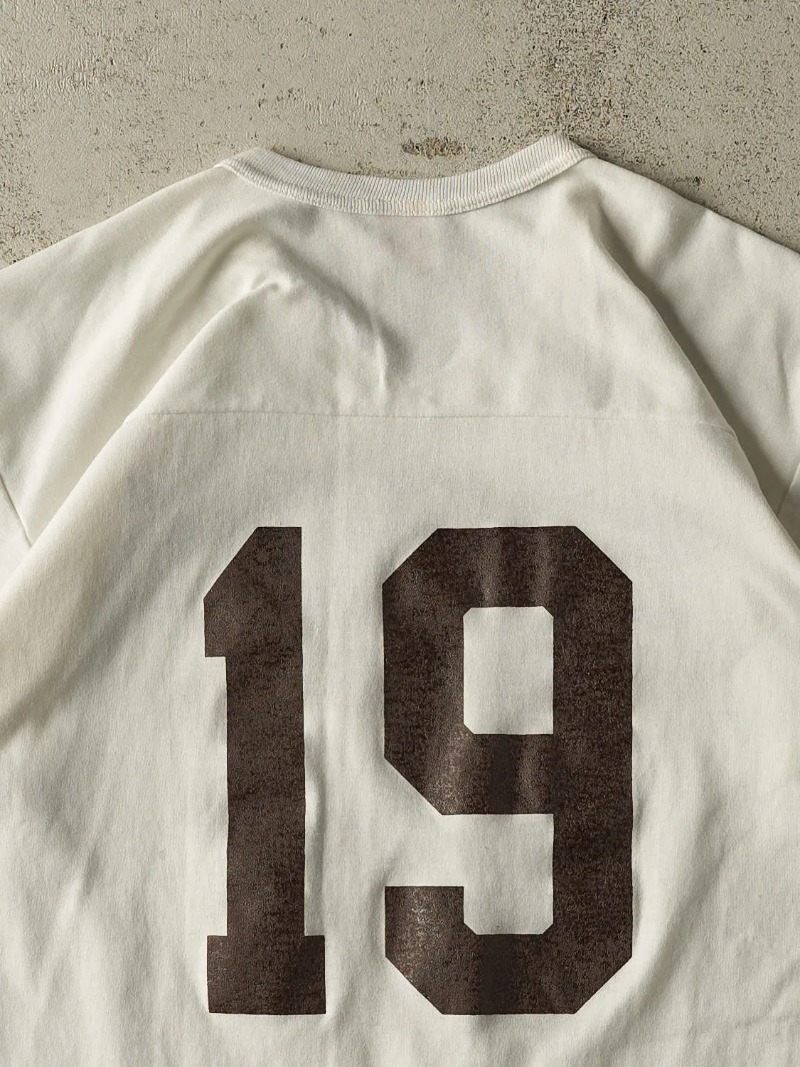 Vintage 80s White Cleveland Browns #19 Jersey Tee (L/XL) sold by Rebalance Vintage product image thumbnail 4
