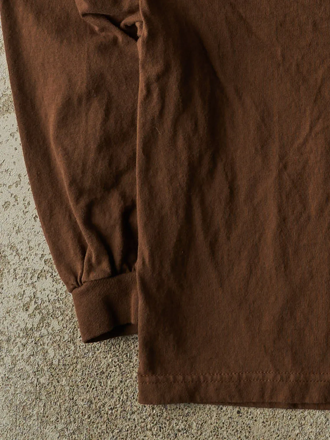 Vintage Y2K Brown Blank Long Sleeve (L/XL) sold by Rebalance Vintage product image thumbnail 3