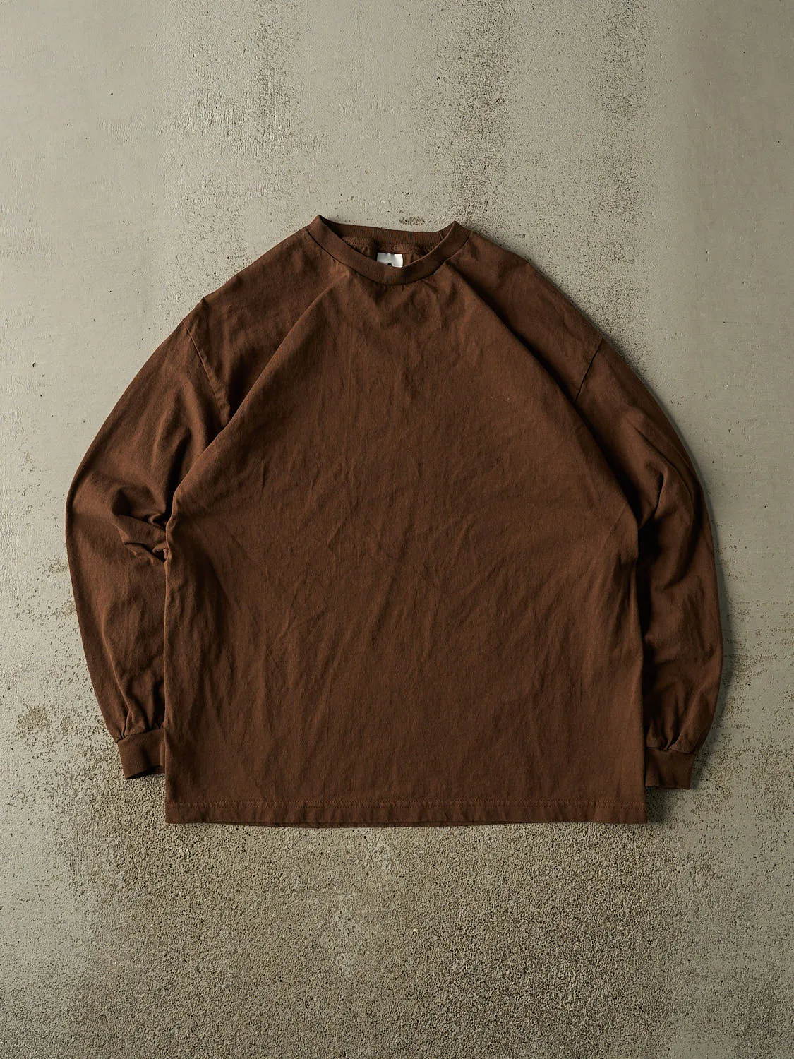 Vintage Y2K Brown Blank Long Sleeve (L/XL) sold by Rebalance Vintage