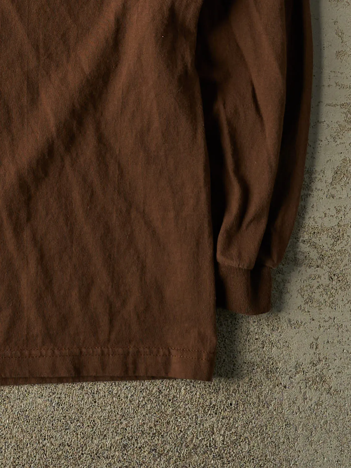 Vintage Y2K Brown Blank Long Sleeve (XL/XXL) sold by Rebalance Vintage product image thumbnail 4