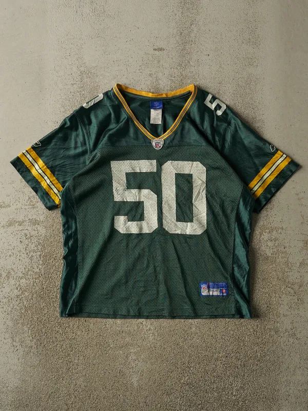 Vintage Y2K Green Green Bay Packers #50 Hawk Jersey (S/M) made by Rebalance Vintage