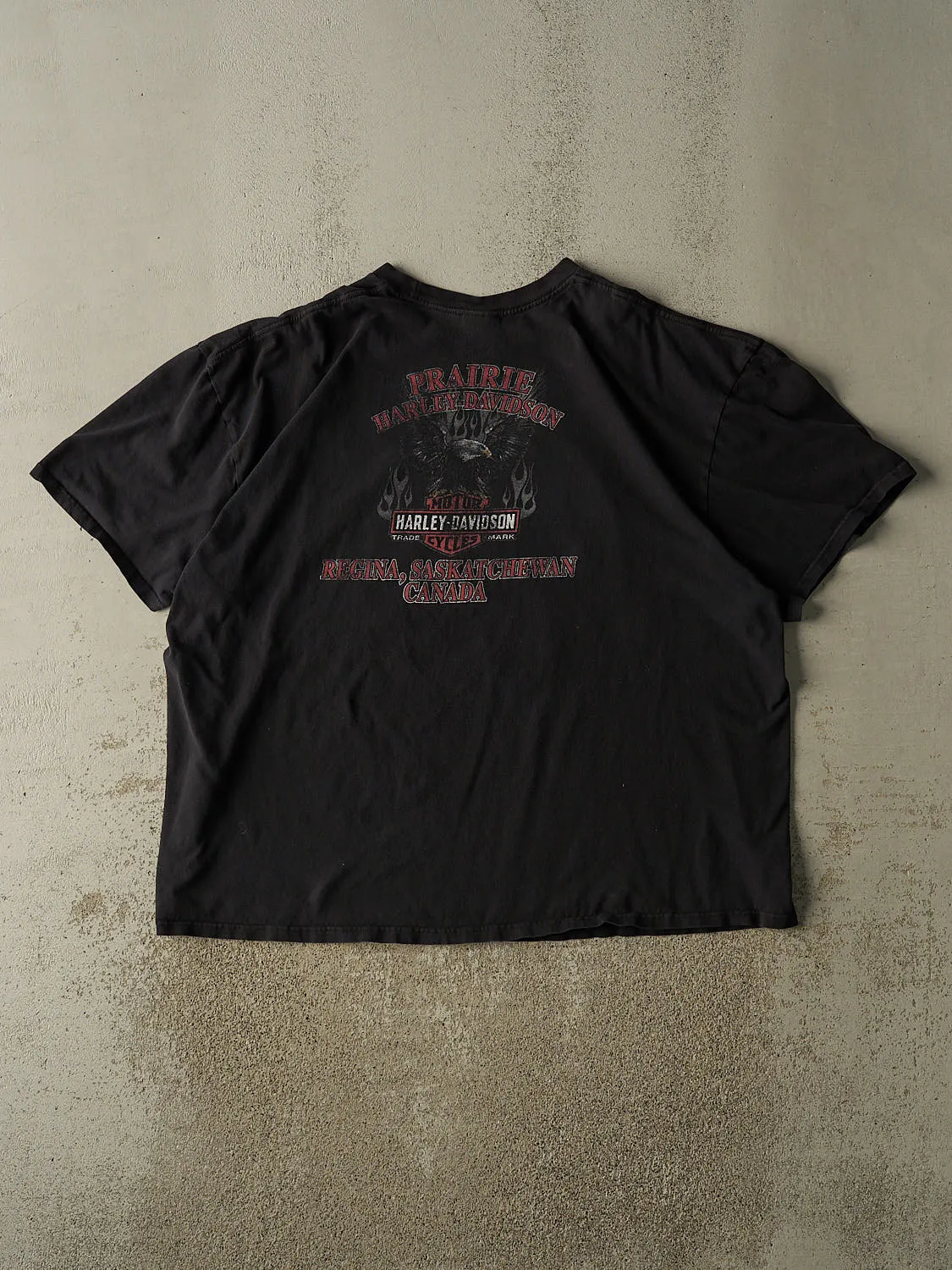 Vintage 11' Black Harley Davidson Regina Saskatchewan Tee (XXL/XXXL) sold by Rebalance Vintage product image thumbnail 2