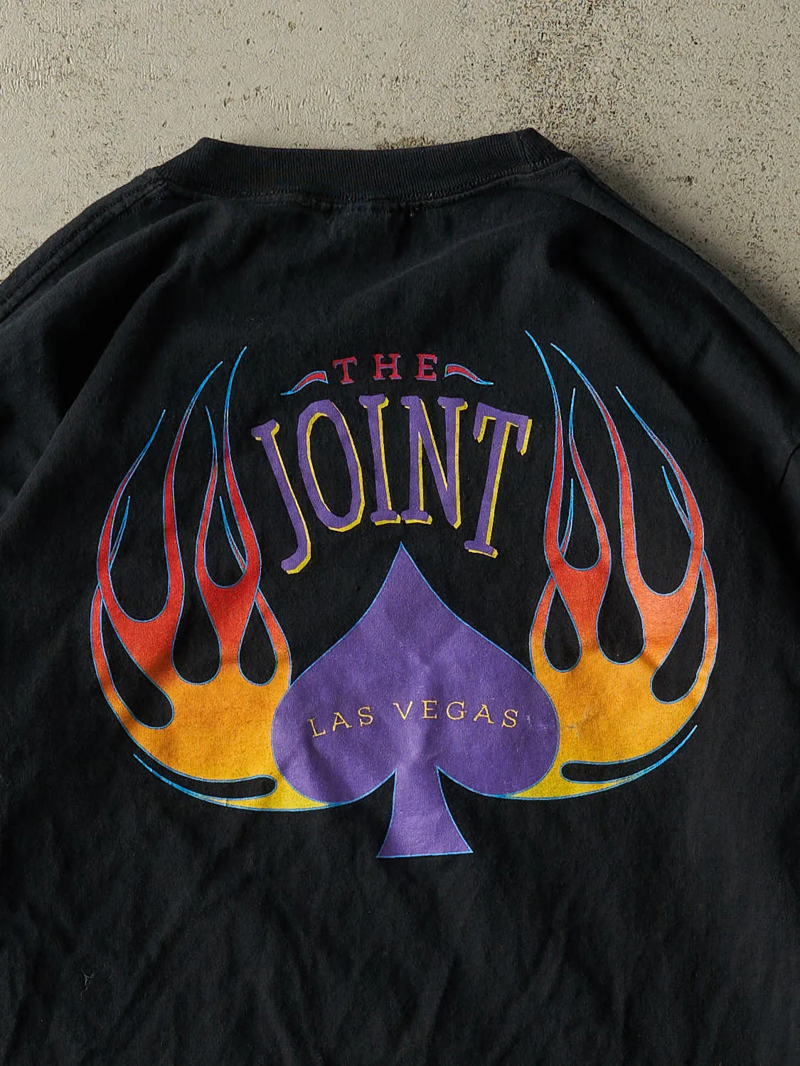 Vintage 90s Black Hard Rock Hotel Las Vegas Flames Long Sleeve (L/XL) sold by Rebalance Vintage product image thumbnail 4