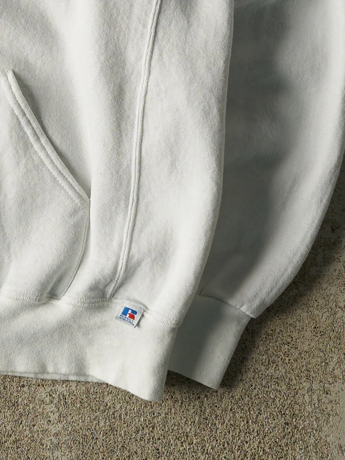 Vintage Y2K White Russell Athletic Duke University Hoodie (L/XL) sold by Rebalance Vintage product image thumbnail 4