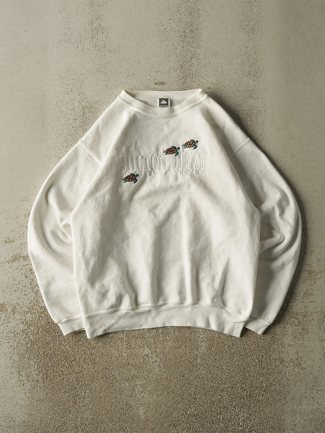 Vintage 90s White Hilton Head Island Crewneck (S/M) sold by Rebalance Vintage