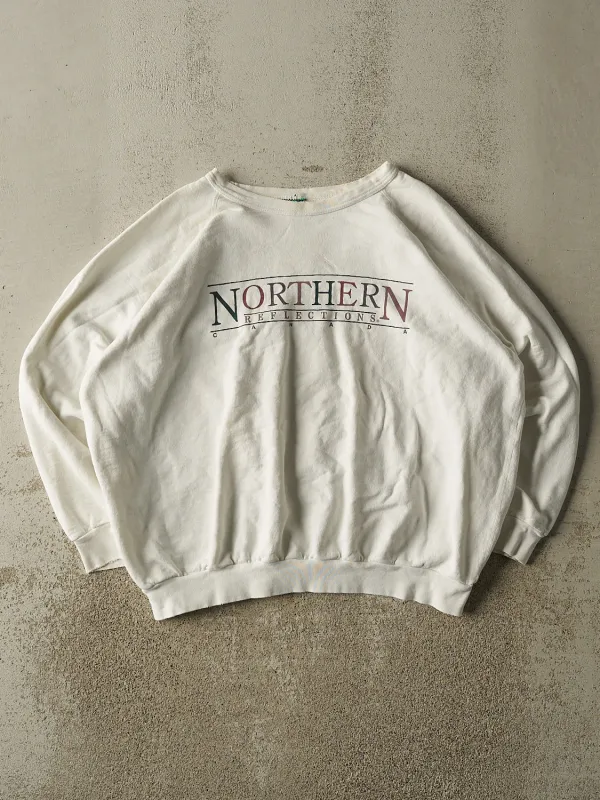 Vintage 90s White Northern Reflections Crewneck (L) sold by Rebalance Vintage