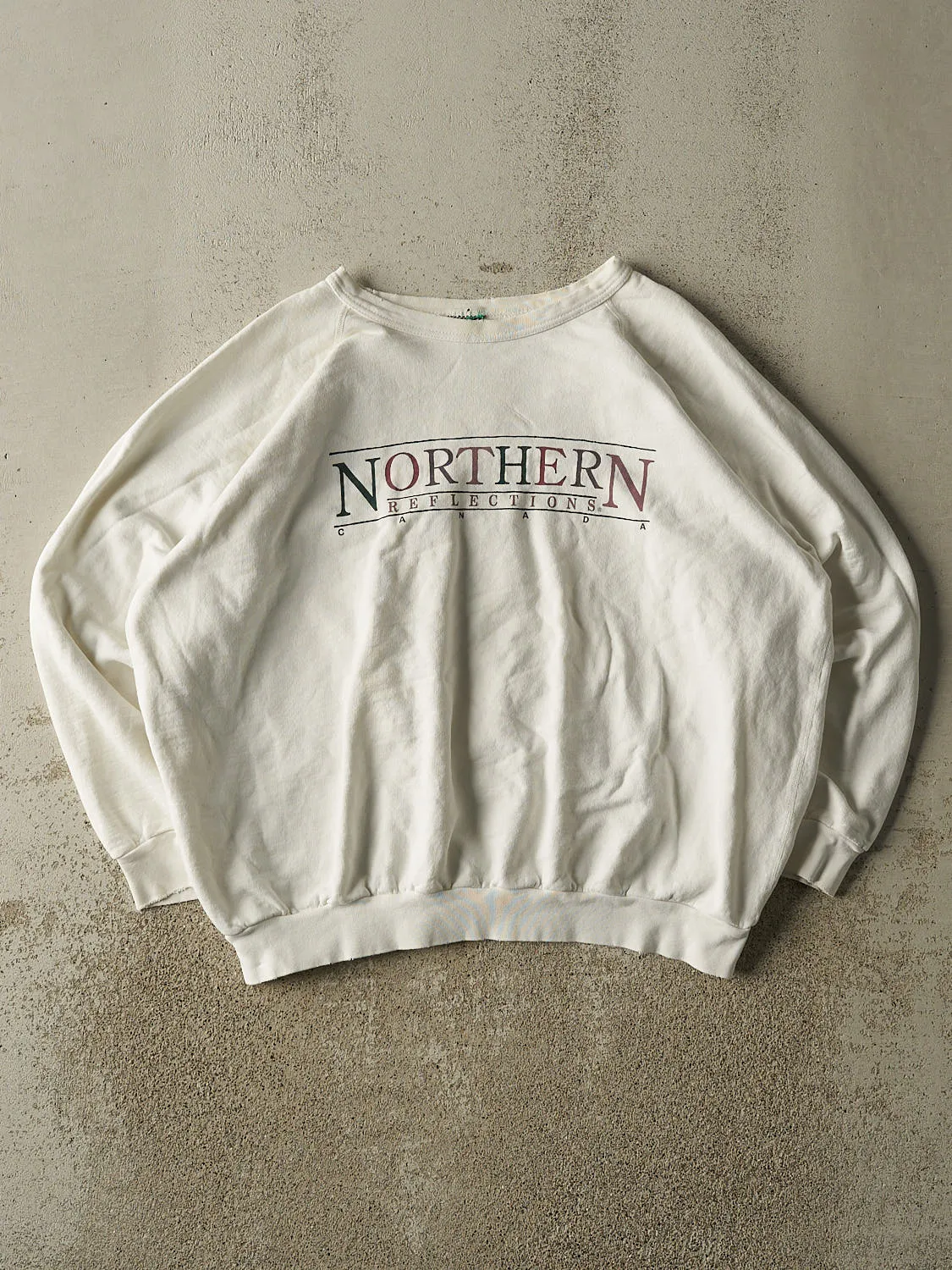 Vintage 90s White Northern Reflections Crewneck (L) sold by Rebalance Vintage