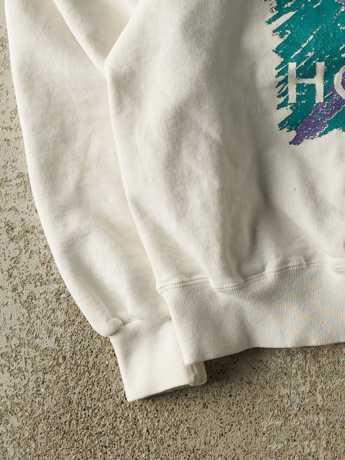 Vintage 80s White "Weekends Were Made For Hockey" Crewneck (XS/S) sold by Rebalance Vintage product image thumbnail 3