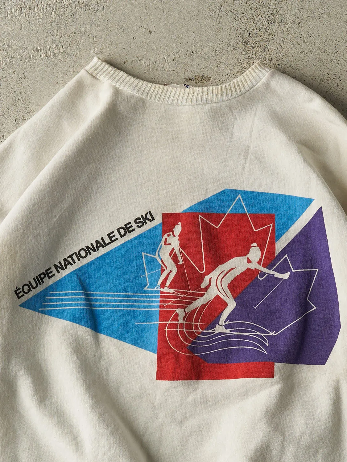 Vintage 80s White Canada Skiing Crewneck (M/L) sold by Rebalance Vintage product image thumbnail 2