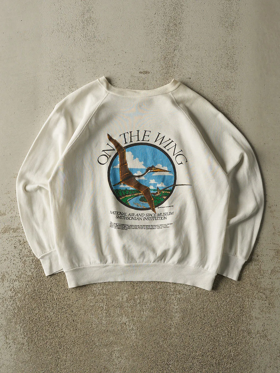 Vintage 96' White National Air & Space Museum Crewneck (S) sold by Rebalance Vintage