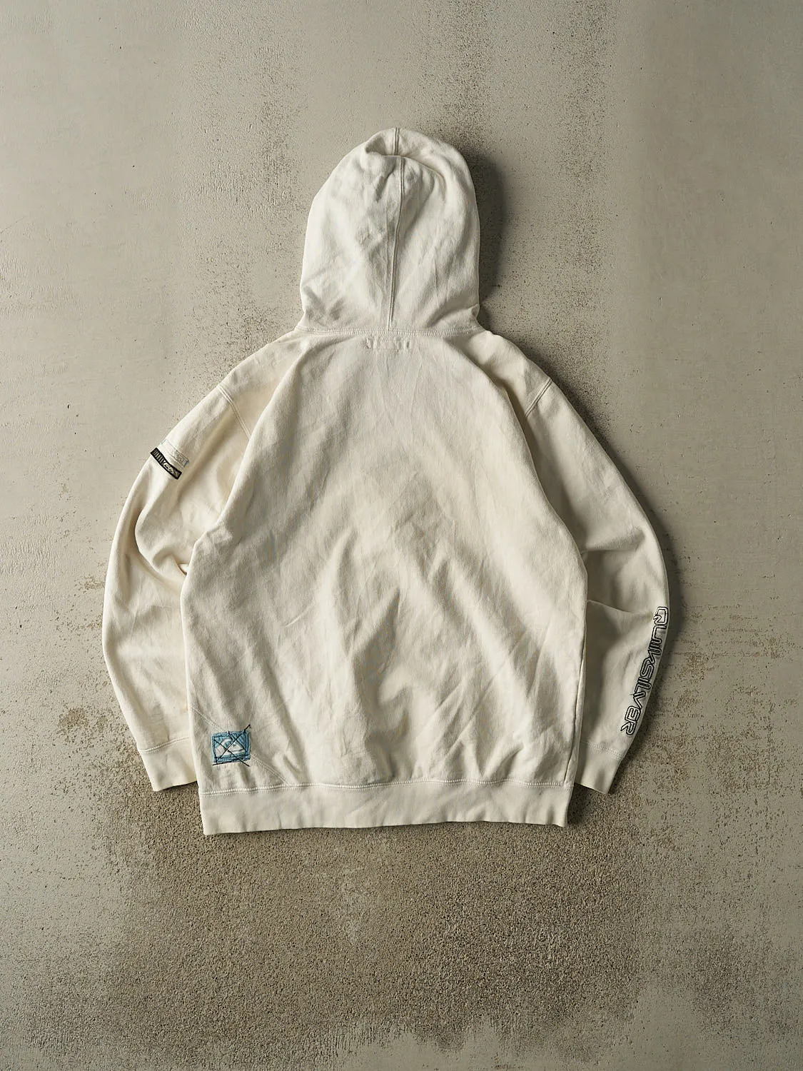Vintage Y2K Beige Quiksilver Hoodie (M/L) sold by Rebalance Vintage product image thumbnail 2