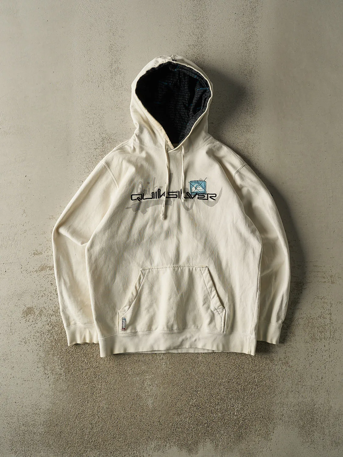 Vintage Y2K Beige Quiksilver Hoodie (M/L) sold by Rebalance Vintage