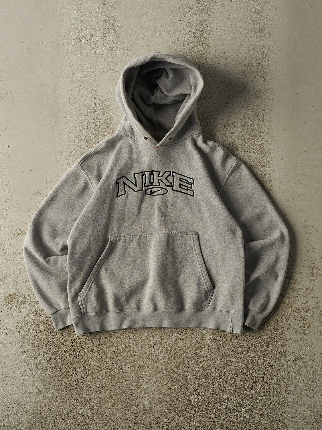 Vintage Y2K Grey Nike Embroidered Hoodie (XS) sold by Rebalance Vintage