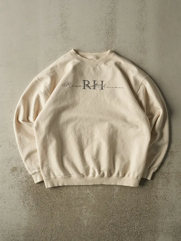 Vintage 90s Beige Rose Hulman Crewneck (XXL) made by Rebalance Vintage