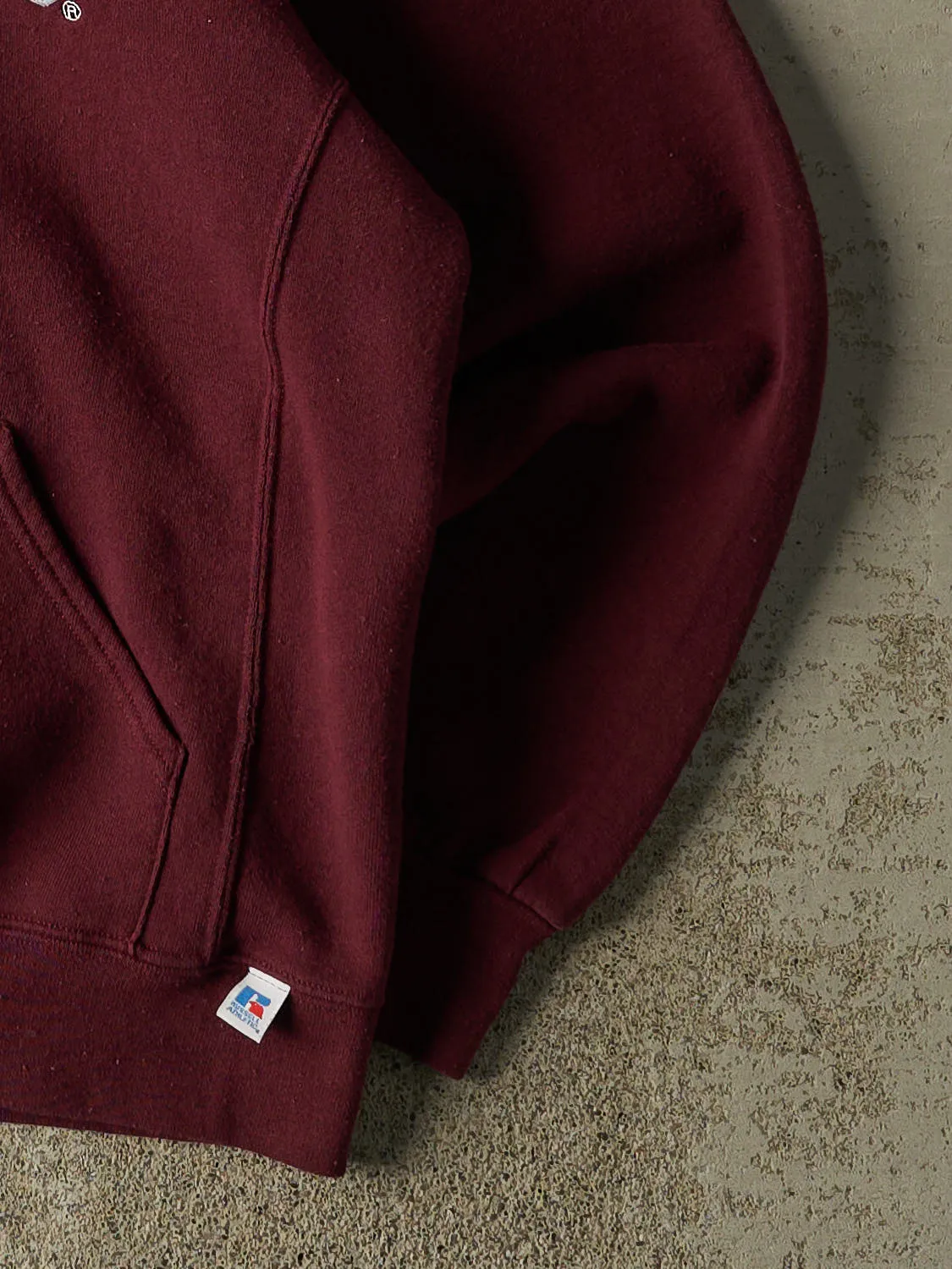 Vintage Y2K Burgundy Russell Athletic Harvard University Hoodie (M) sold by Rebalance Vintage product image thumbnail 4