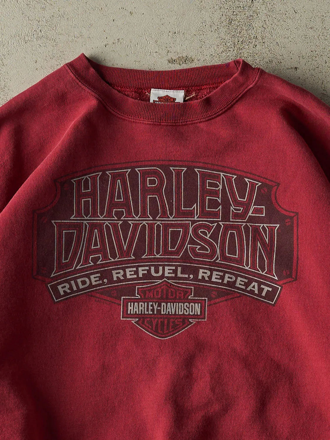 Vintage 14' Burgundy Harley Davidson Oshawa Canada Crewneck (XL) sold by Rebalance Vintage product image thumbnail 3