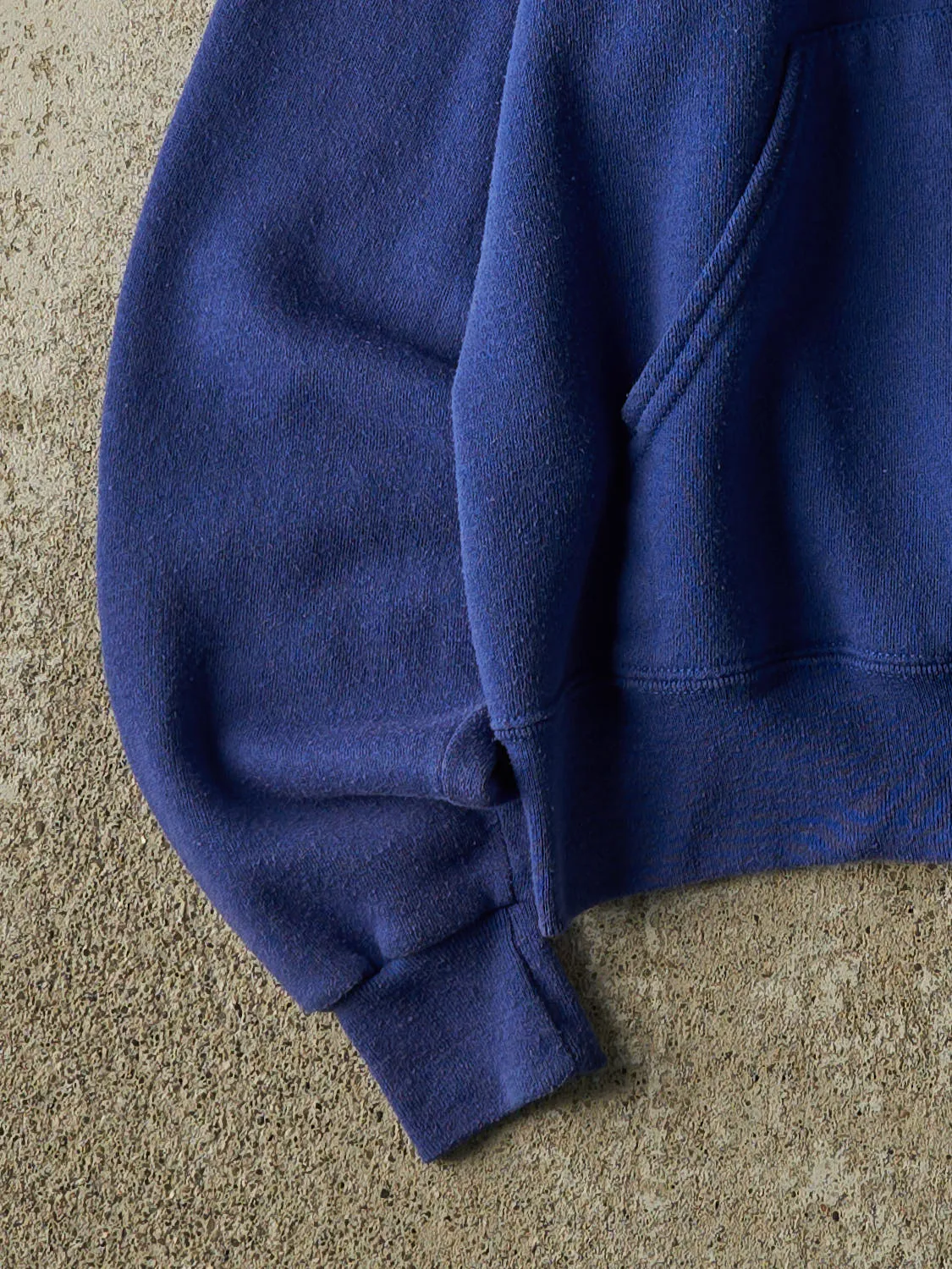 Vintage 90s Royal Blue Blank Zip Up Hoodie (S) sold by Rebalance Vintage product image thumbnail 3