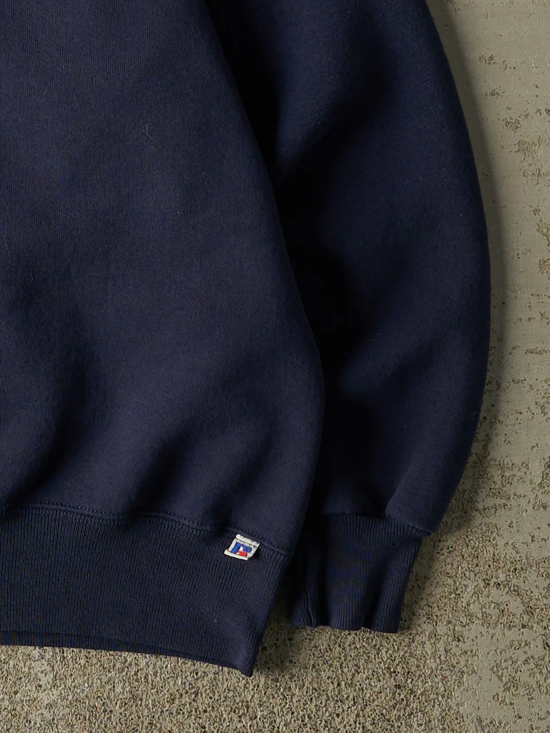 Vintage 90s Navy Blue Russell Athletic Blank Crewneck (S/M) sold by Rebalance Vintage product image thumbnail 4