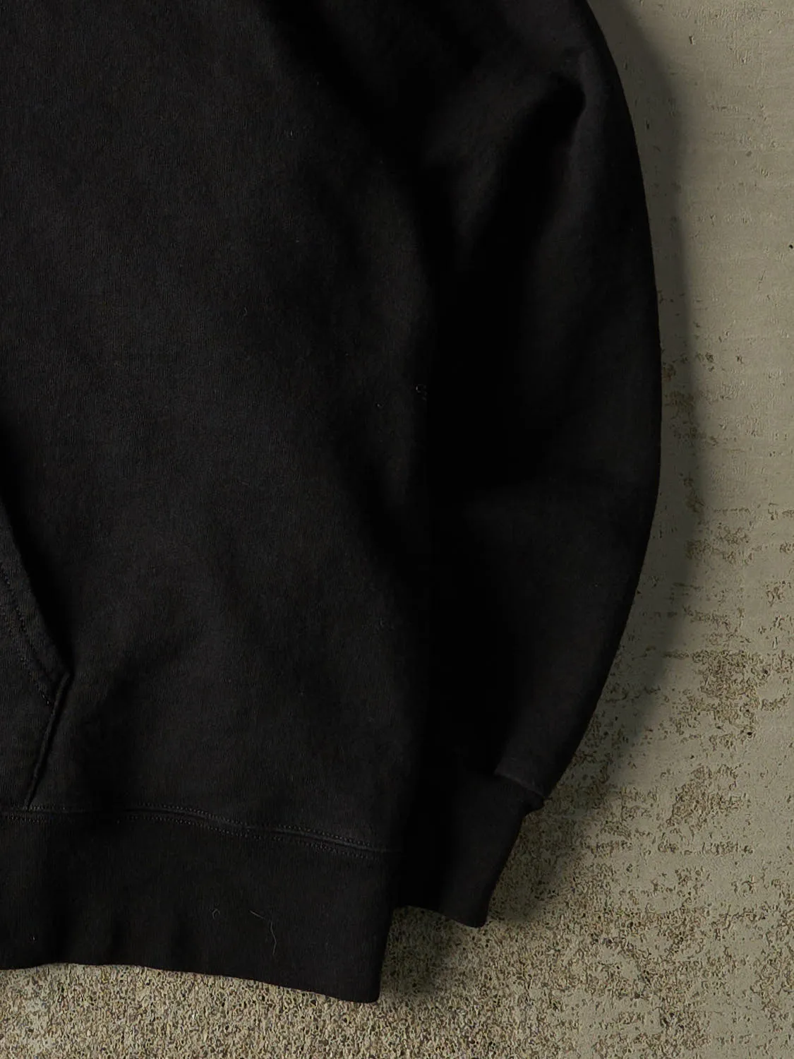 Vintage 90s Black Blank Zip Up Hoodie (L/XL) sold by Rebalance Vintage product image thumbnail 4