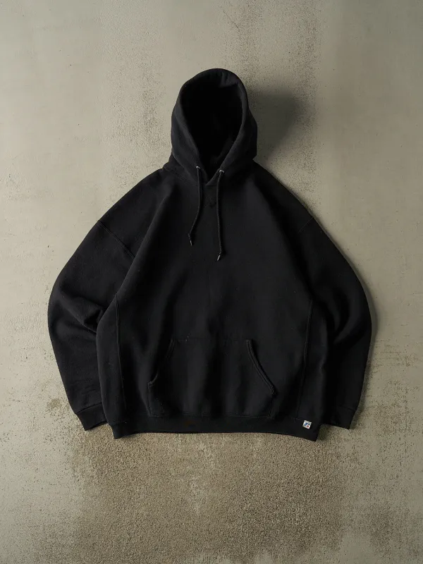 Vintage Y2K Black Russell Athletic Blank Hoodie (XXL) sold by Rebalance Vintage