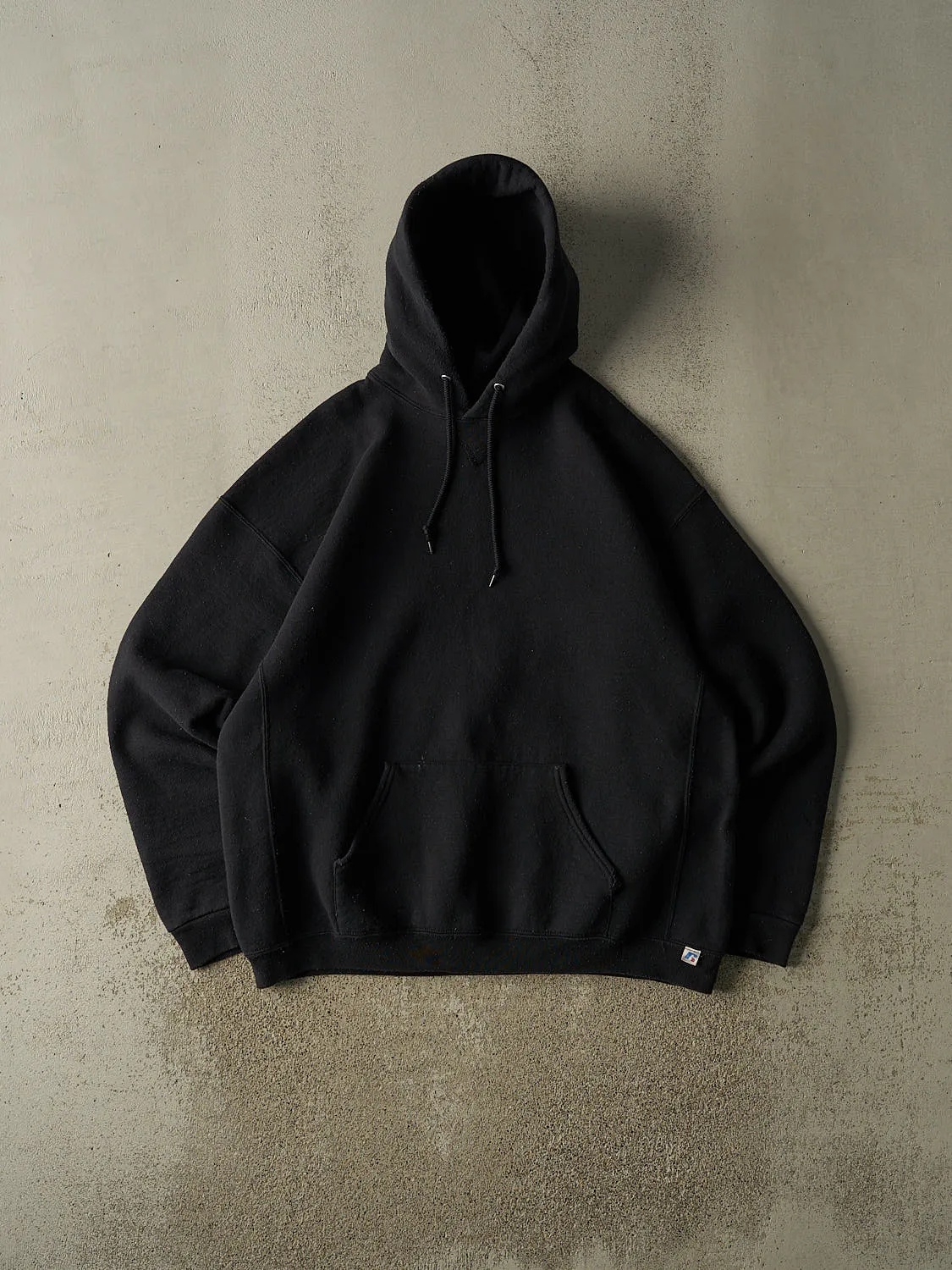 Vintage Y2K Black Russell Athletic Blank Hoodie (XXL) sold by Rebalance Vintage