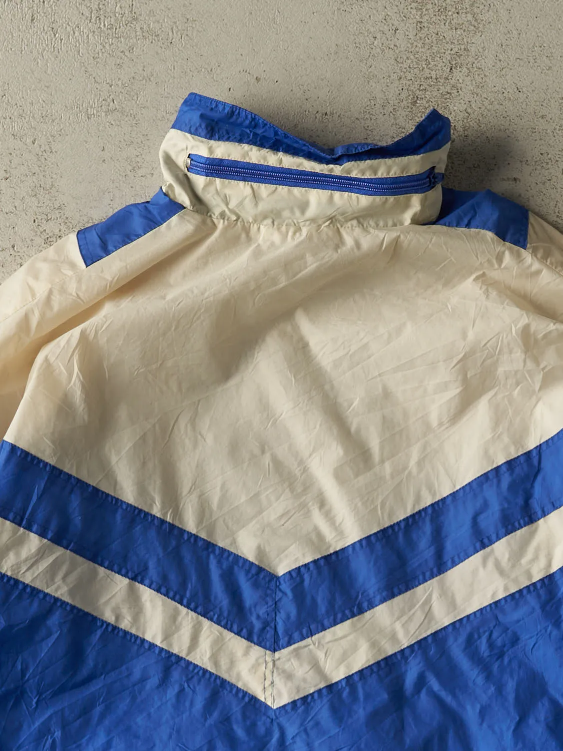 Vintage 90s Blue & White Diadora Embroidered Windbreaker Jacket (L/XL) sold by Rebalance Vintage product image thumbnail 4