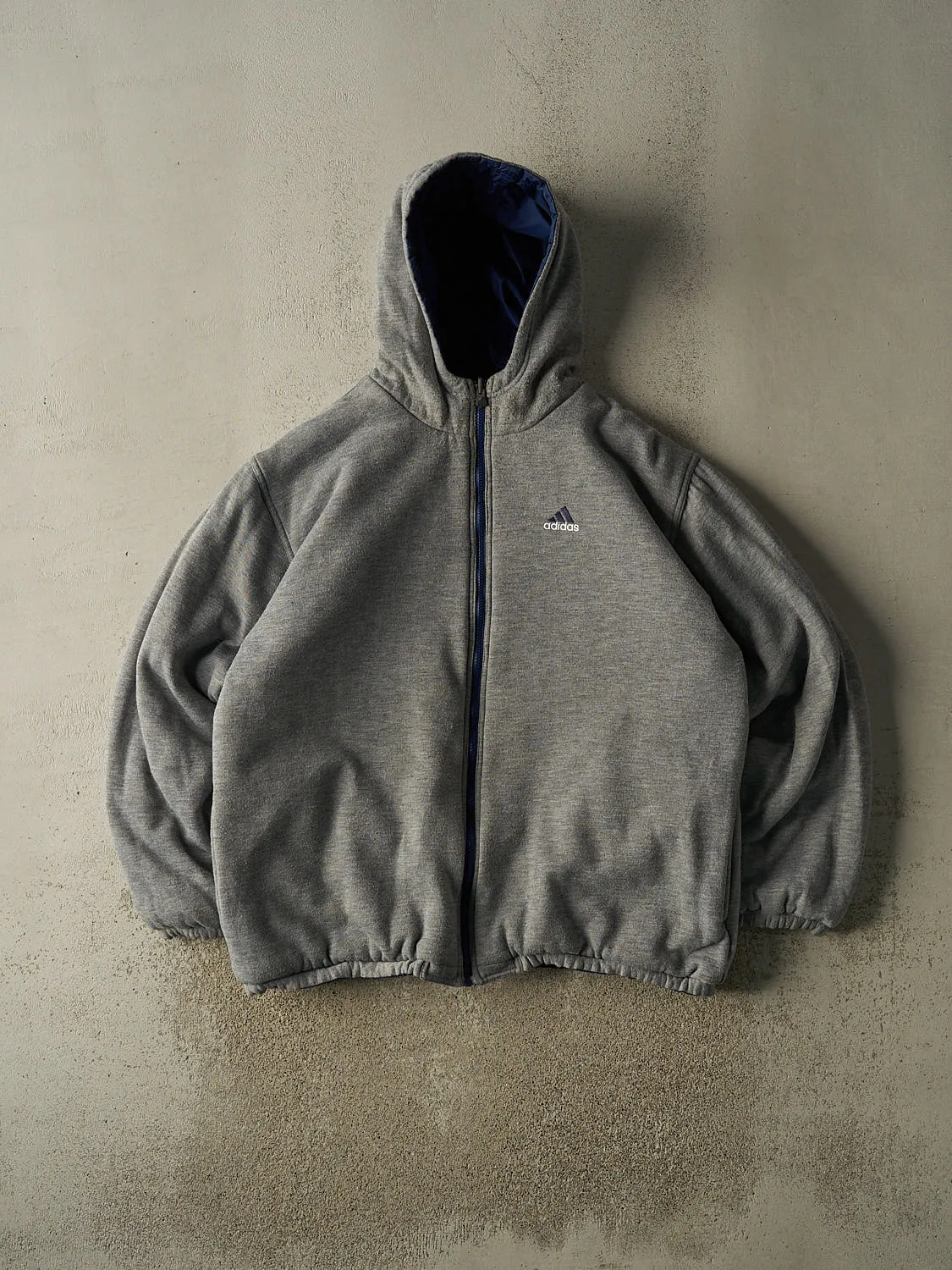 Vintage Y2K Navy Blue Adidas Reversible Windbreaker Jacket (XXL/XXXL) sold by Rebalance Vintage product image thumbnail 2