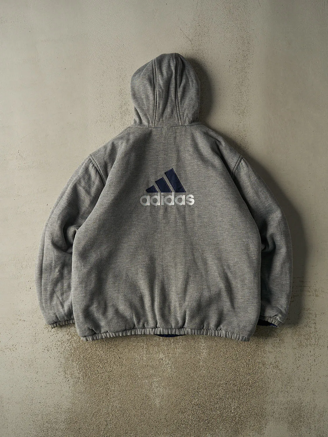 Vintage Y2K Navy Blue Adidas Reversible Windbreaker Jacket (XXL/XXXL) sold by Rebalance Vintage product image thumbnail 3