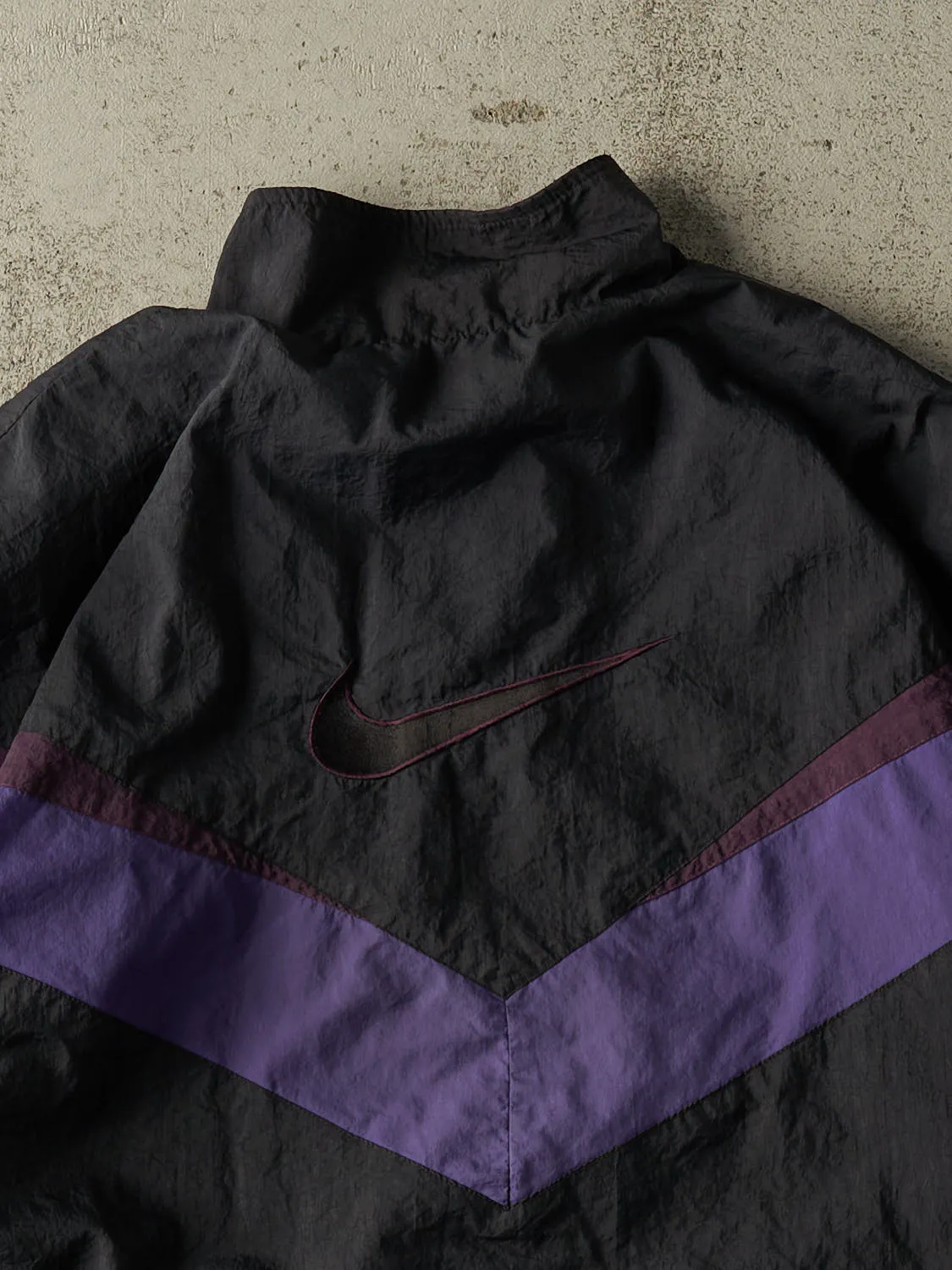 Vintage 90s Black & Purple Nike Embroidered Windbreaker Jacket (M/L) sold by Rebalance Vintage product image thumbnail 4