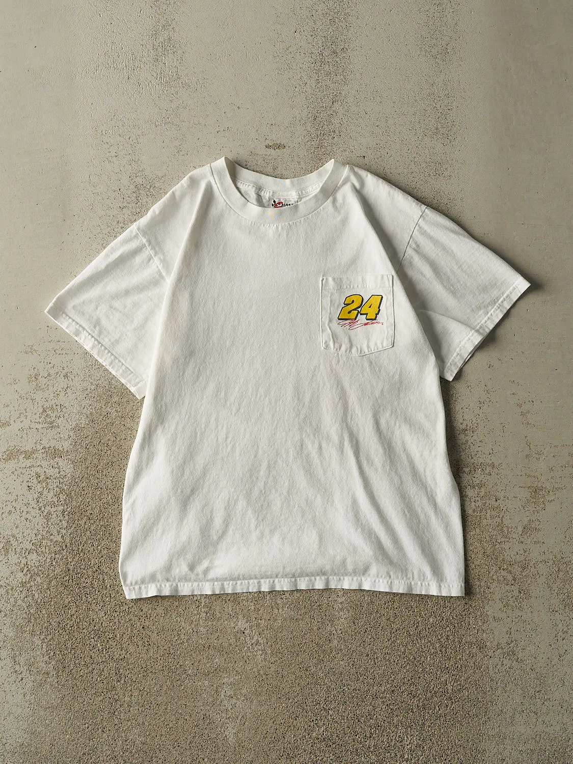 Vintage 03' White Jeff Gordon Nascar Pocket Tee (M) sold by Rebalance Vintage