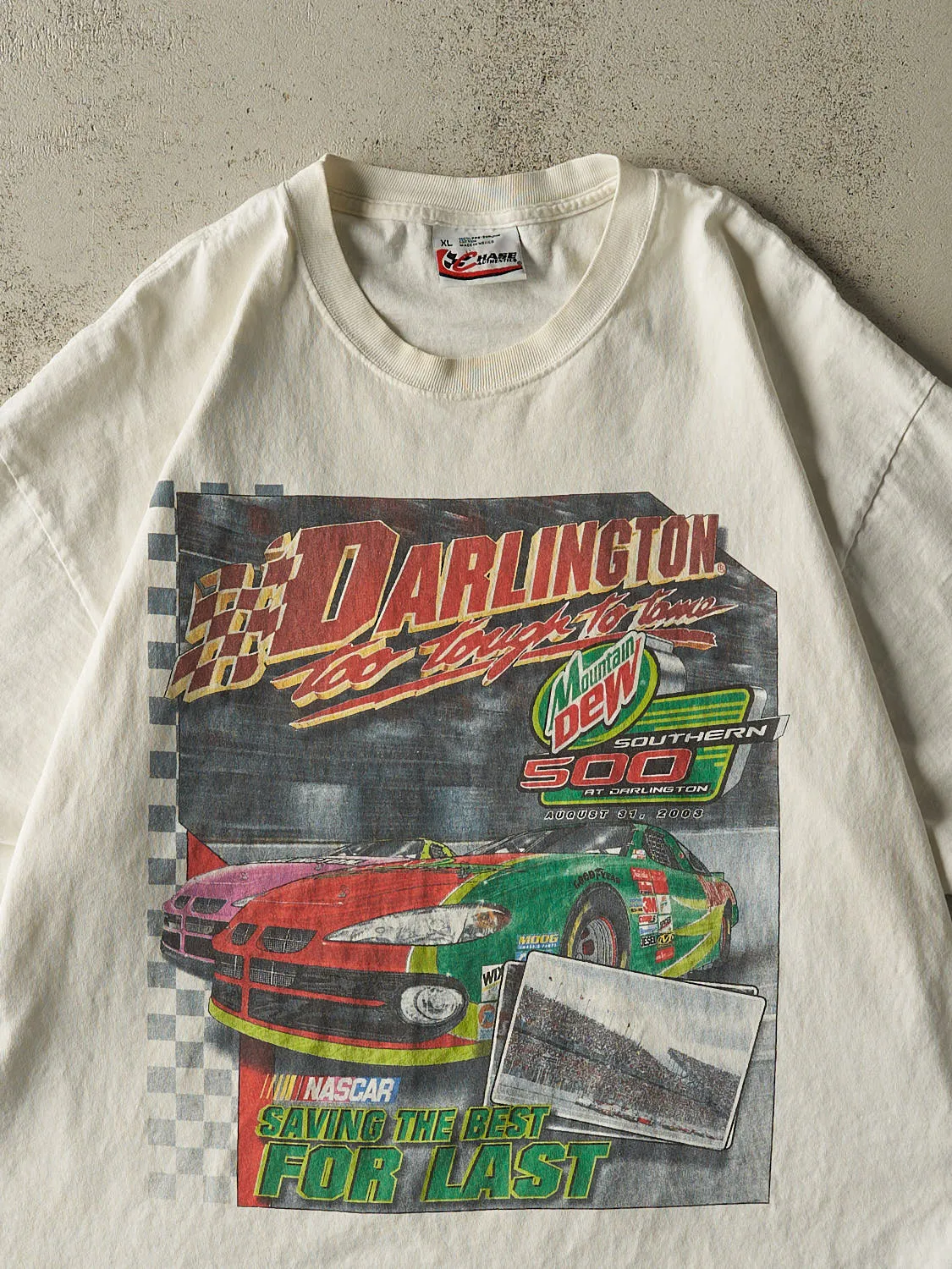 Vintage 03' White Mountain Dew Nascar Tee (XL) sold by Rebalance Vintage product image thumbnail 3