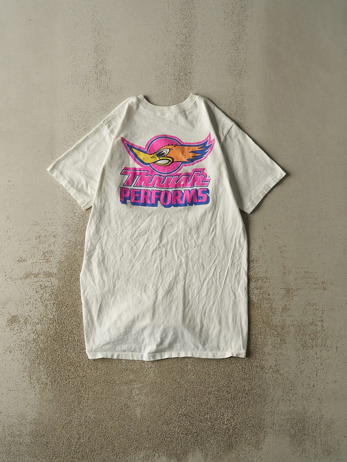 Vintage 80s White Makara Single Stitch Racing Tee (L/XL) sold by Rebalance Vintage product image thumbnail 2