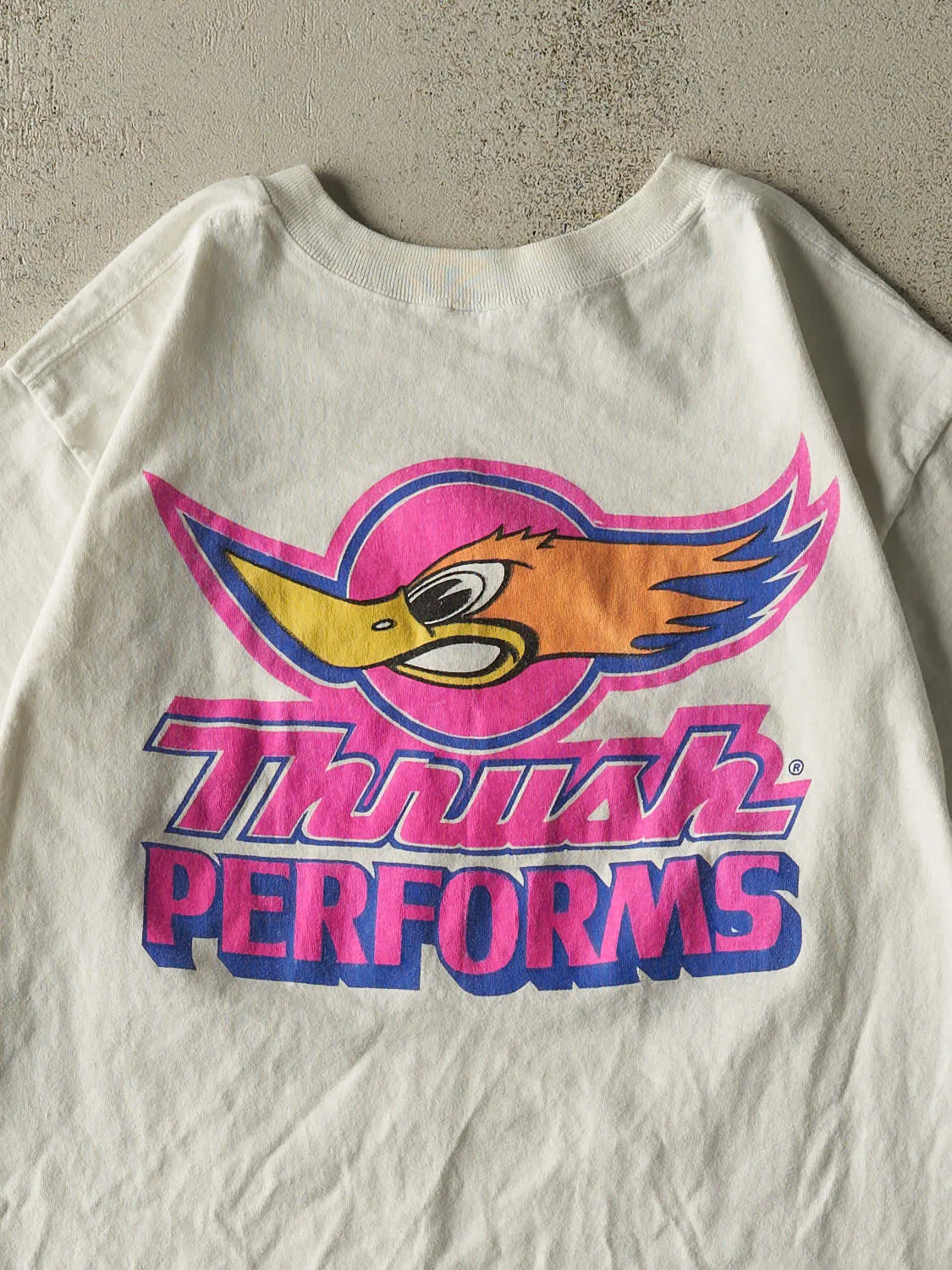 Vintage 80s White Makara Single Stitch Racing Tee (L/XL) sold by Rebalance Vintage product image thumbnail 4