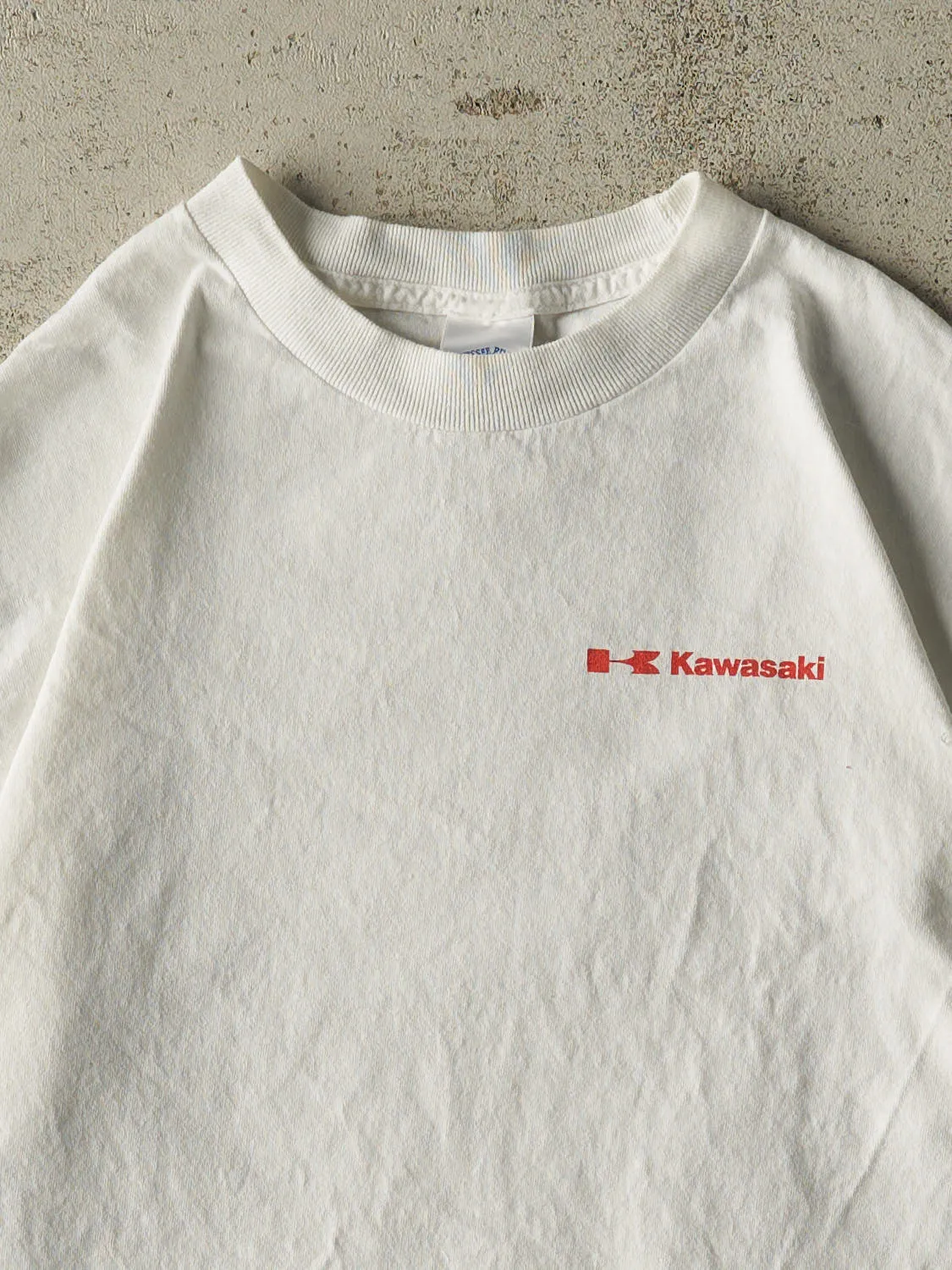 Vintage Y2K White Kawaski Tee (M/L) sold by Rebalance Vintage product image thumbnail 2