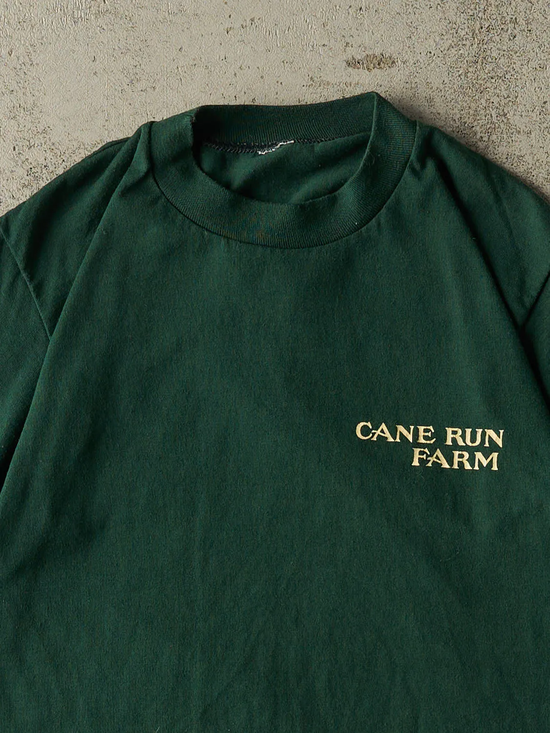 Vintage 70s Green Cane Run Farm Single Stitch Tee (S/M) sold by Rebalance Vintage product image thumbnail 2