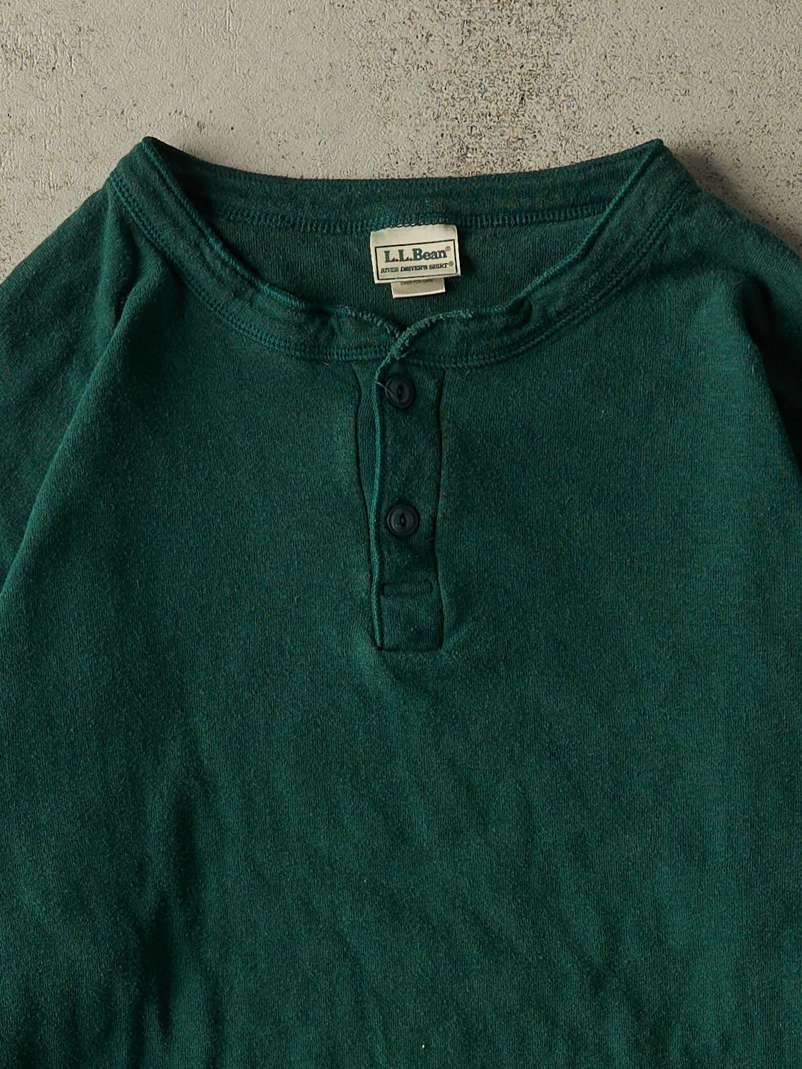 Vintage Y2K Green LL Bean Quarter Button Long Sleeve (L/XL) sold by Rebalance Vintage product image thumbnail 2