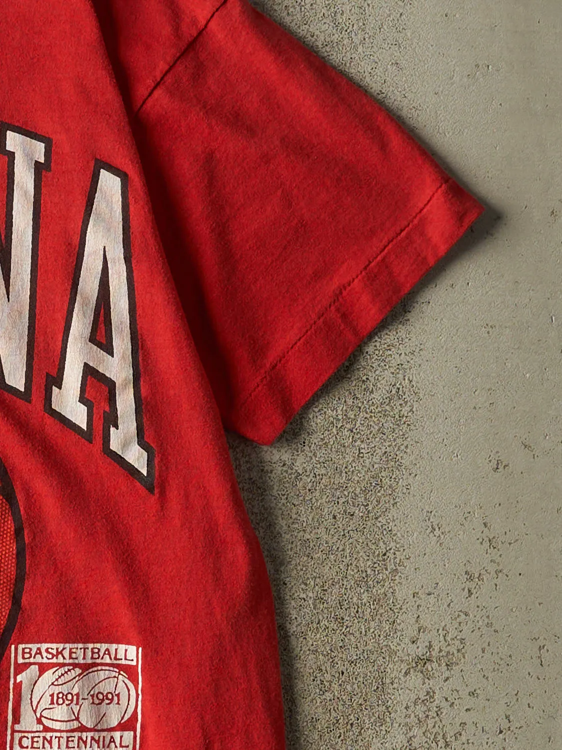 Vintage 92' Red Indiana University NCAA Final Four Single Stitch Tee (M) sold by Rebalance Vintage product image thumbnail 4