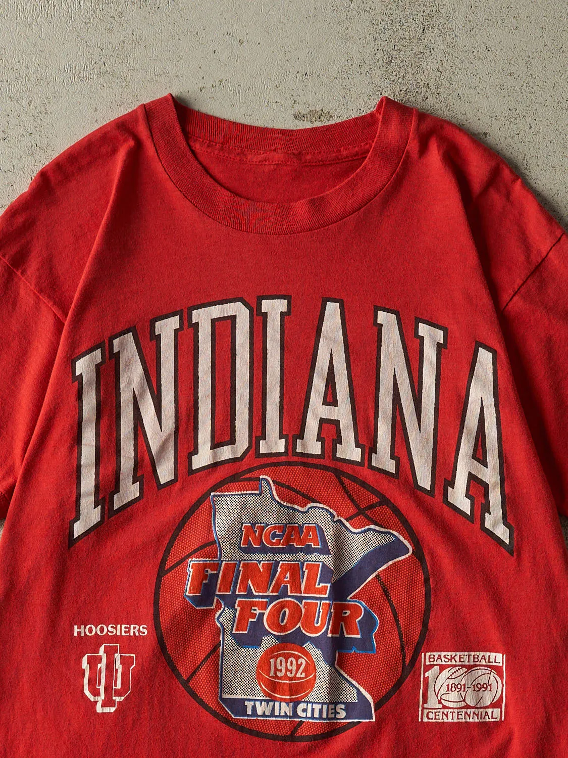 Vintage 92' Red Indiana University NCAA Final Four Single Stitch Tee (M) sold by Rebalance Vintage product image thumbnail 2