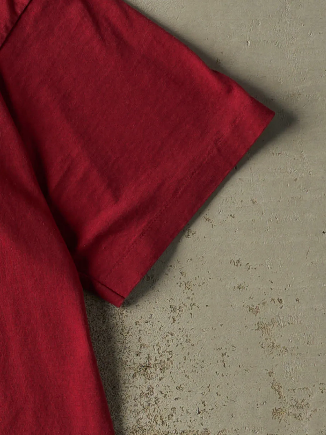 Vintage 90s Burgundy Blank Single Stitch Tee (L/XL) sold by Rebalance Vintage product image thumbnail 4