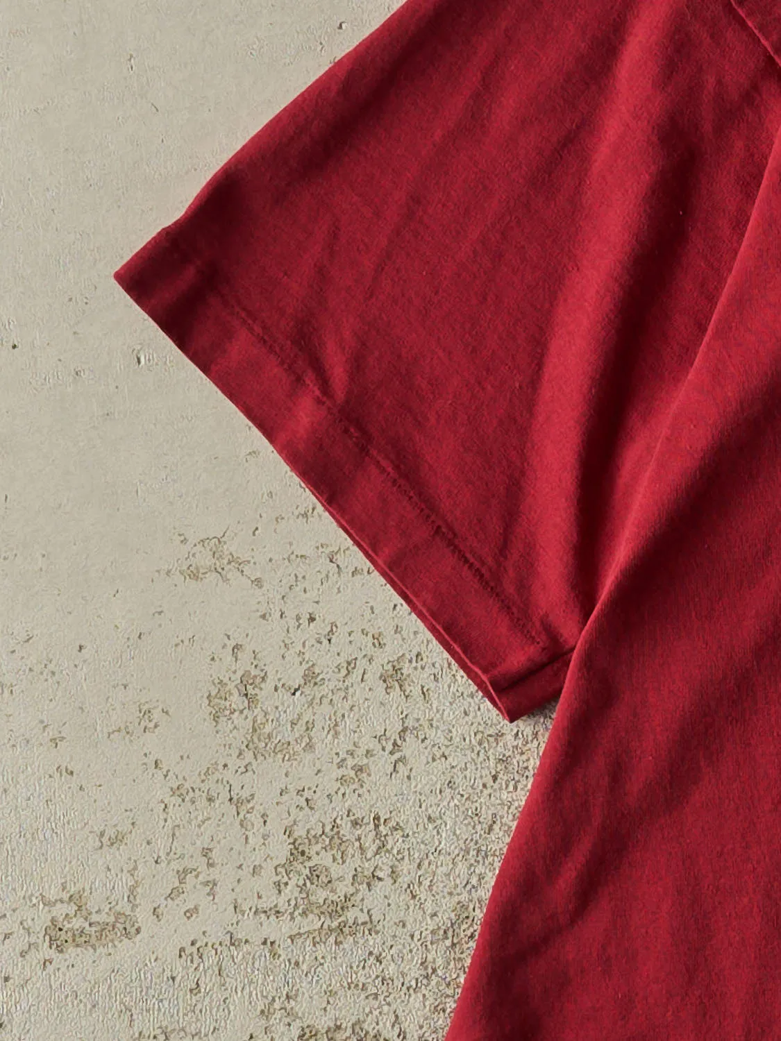 Vintage 90s Burgundy Blank Single Stitch Tee (L/XL) sold by Rebalance Vintage product image thumbnail 3