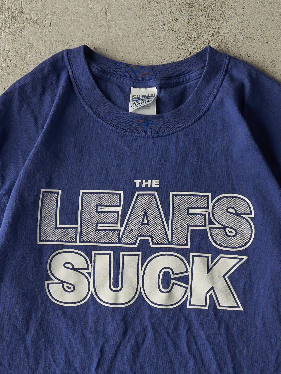 Vintage Y2K Blue "The Leafs Suck" Tee (M/L) sold by Rebalance Vintage product image thumbnail 2