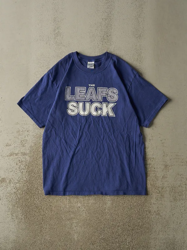Vintage Y2K Blue "The Leafs Suck" Tee (M/L) made by Rebalance Vintage