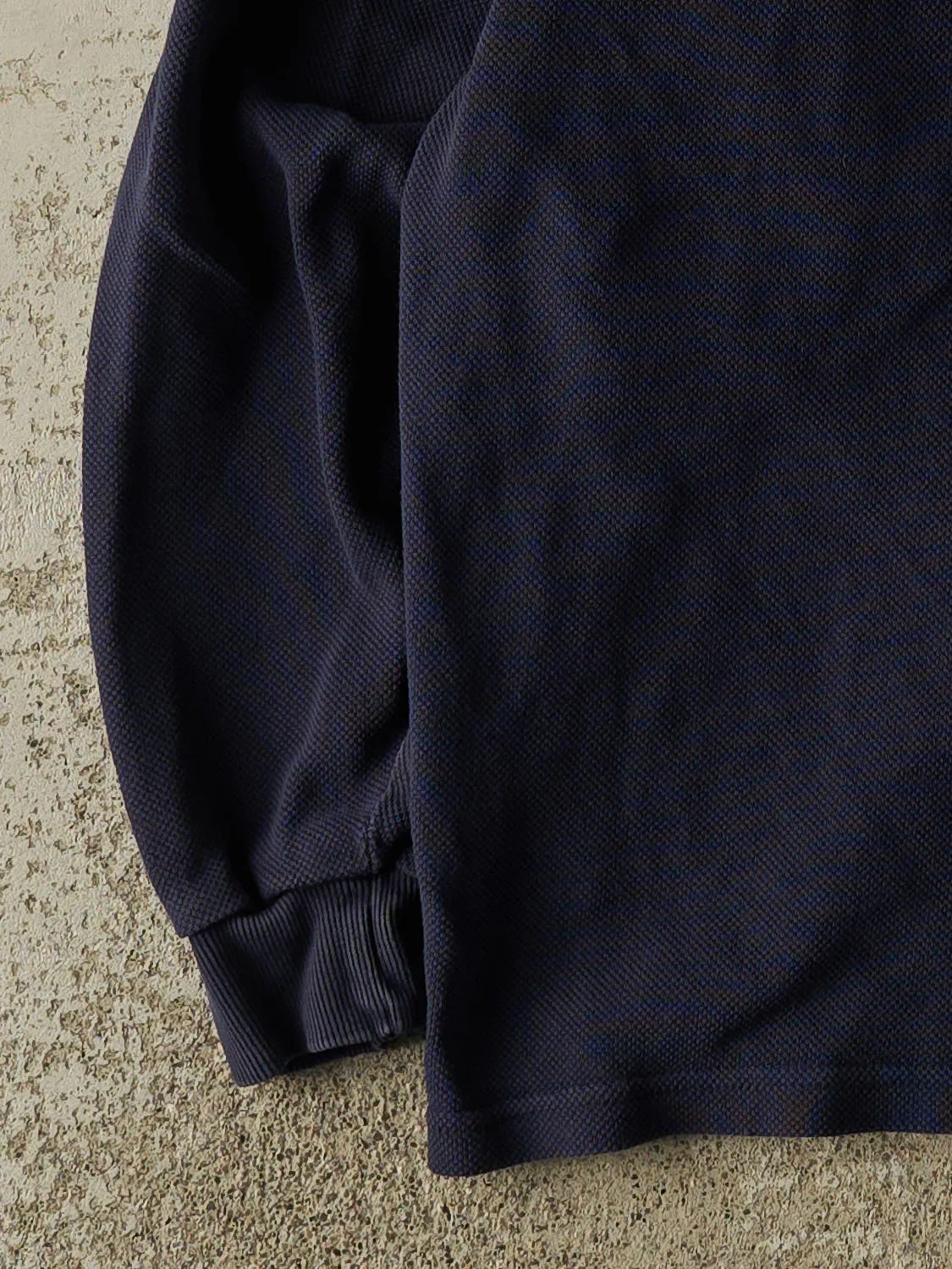 Vintage 90s Navy Blue Tremblant Quarter Button Long Sleeve (L/XL) sold by Rebalance Vintage product image thumbnail 3