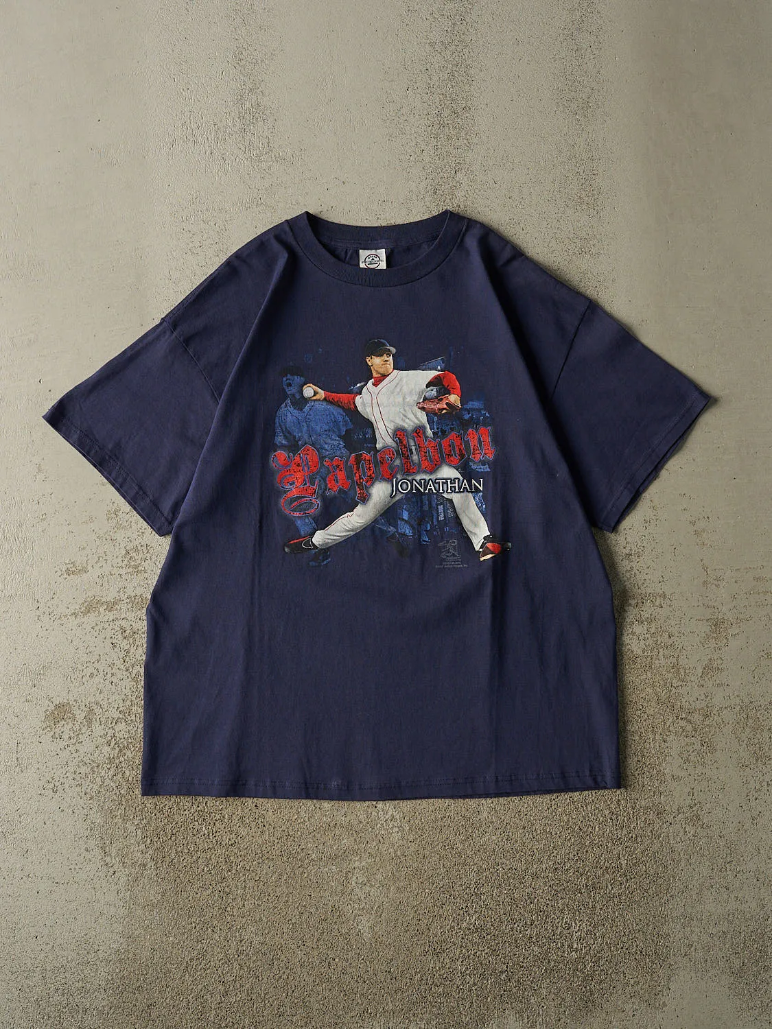 Vintage 07' Navy Blue Jonathan Papeleon Boston Red Sox Tee (XL) sold by Rebalance Vintage